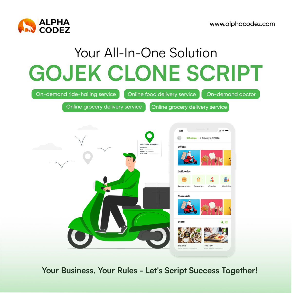 🚀 Dive into the future of on-demand services with #alphacodez Gojek Clone Script! 

Refer : bit.ly/gojek-clone-sc…

#gojekclonescript #gojekcloneapp #gojekclone #clonescript #cloneapp #startups  #revenuegrowth #Businesssuccess #business #Businesstips  #business #entrepreneur
