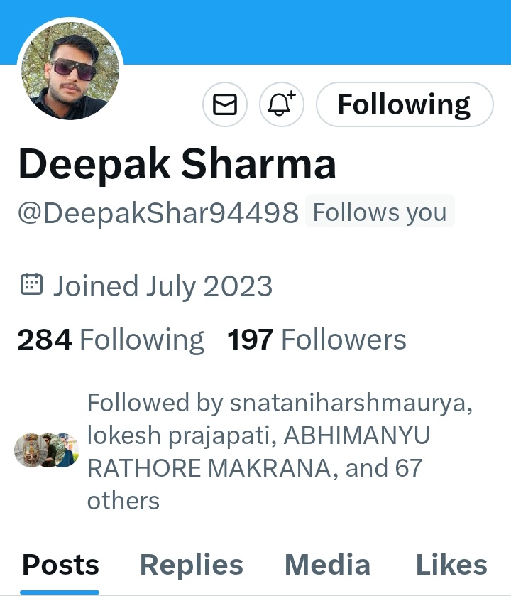 सभी सनातनी भाई बहनों से नम्र निवेदन  <a href="/DeepakShar94498/">Deepak Sharma</a>  को फॉलो करे फॉलो बैक जरूर मिलेगा! 💯 % फॉलो back वाली  🆔 ।  फॉलो 🔙की गारंटी  #रिट्वीट करना ना भूले🙏🏻