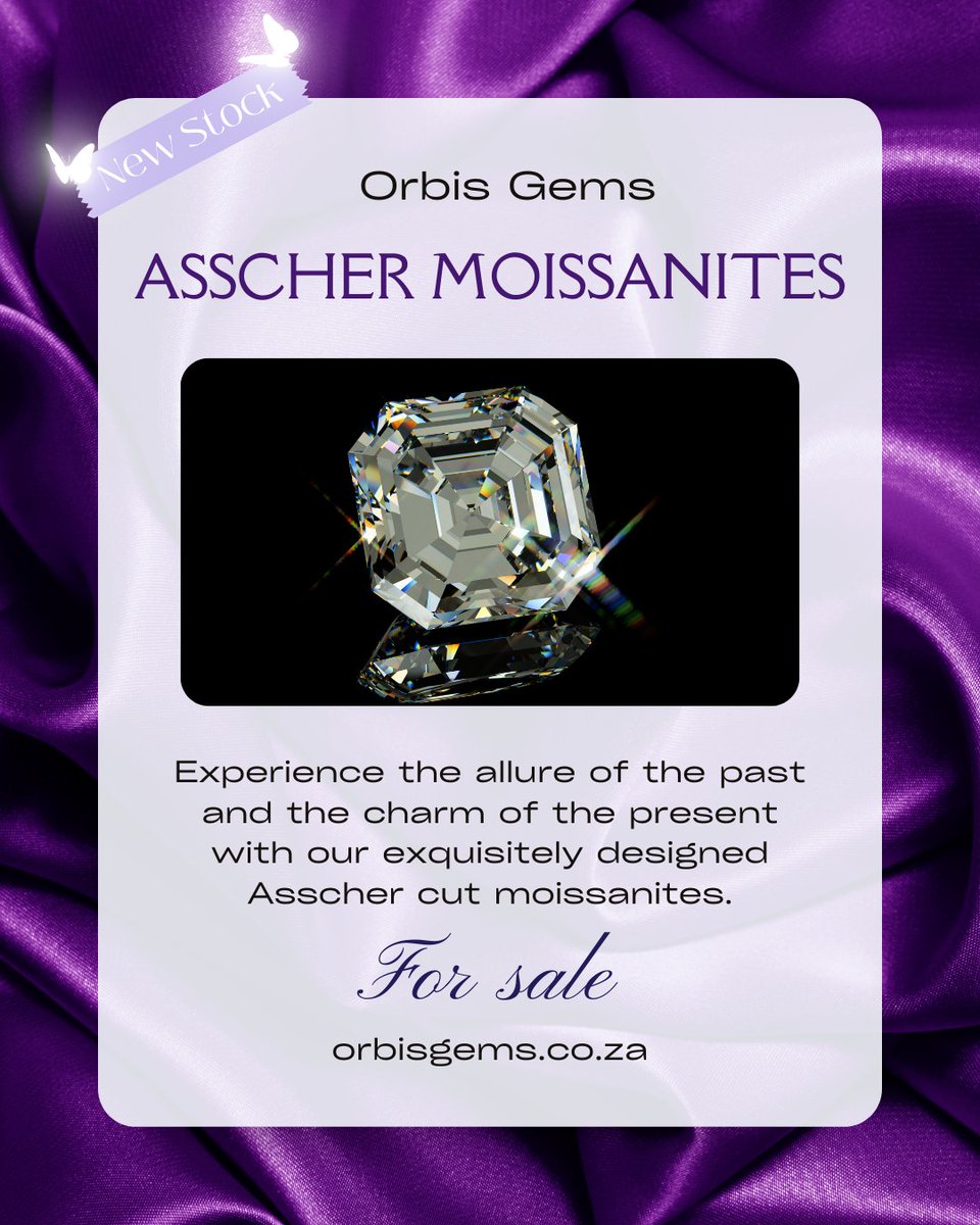 OrbisGems's tweet image. "Discover timeless elegance with Orbis Gems Asscher Moissanite. Perfect blend of heritage &amp;amp; modern style. #MoissaniteMagic ✨ Shop now: orbisgems.co.za