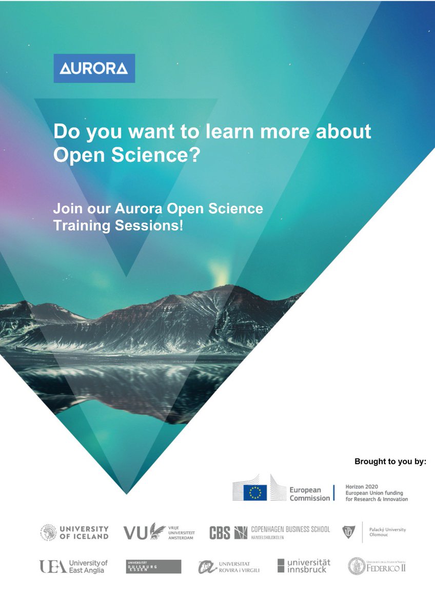 Join us for the Aurora Open Science Training #webinar. @VUamsterdam Topic: Discover and Enhance Collaboration through #openscience 🗓️ Date: 21 February 🕒 Time: 10:00-12:30 CET Join us for this online session and explore the following topics: -Discover and link…
