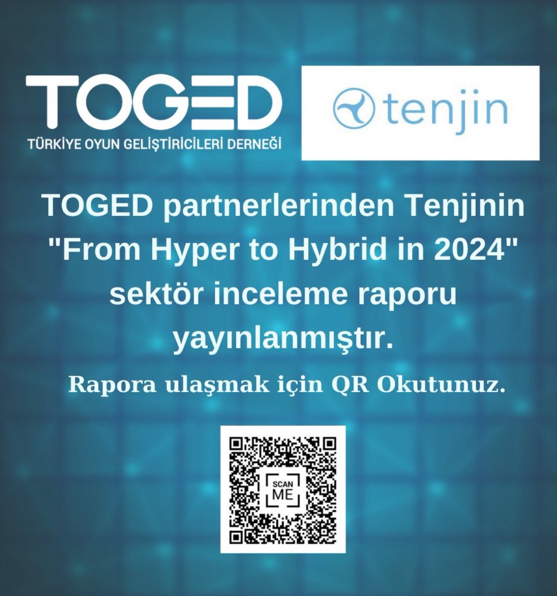 TOGED partnerlerinden Tenjinin “From Hyper to Hybrid in 2024” sektör inceleme raporu yayınlanmıştır. Rapora ulaşmak için QR okutabilir veya aşağıdaki linkle tıklayarak web sitesine ulaşabilirsiniz. tenjin.com/from-hyper-to-… 2d