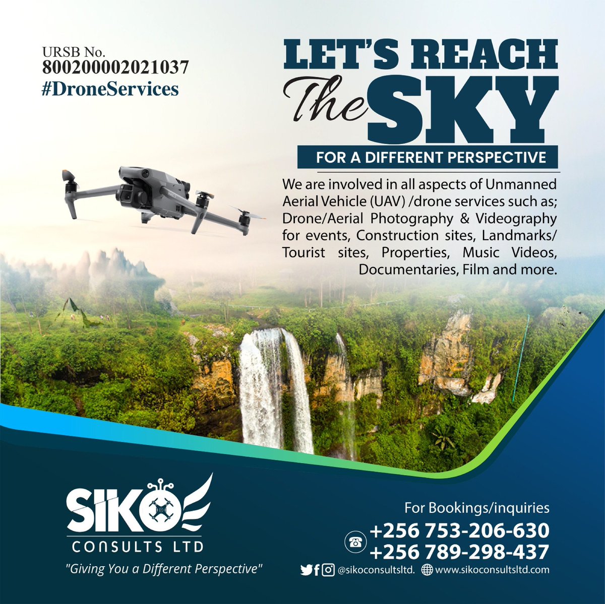 @Ssenyonyiderick Courtesy of @SikoConsultsLtd I fly drones for awesome photography and videography footage 🙏🏽