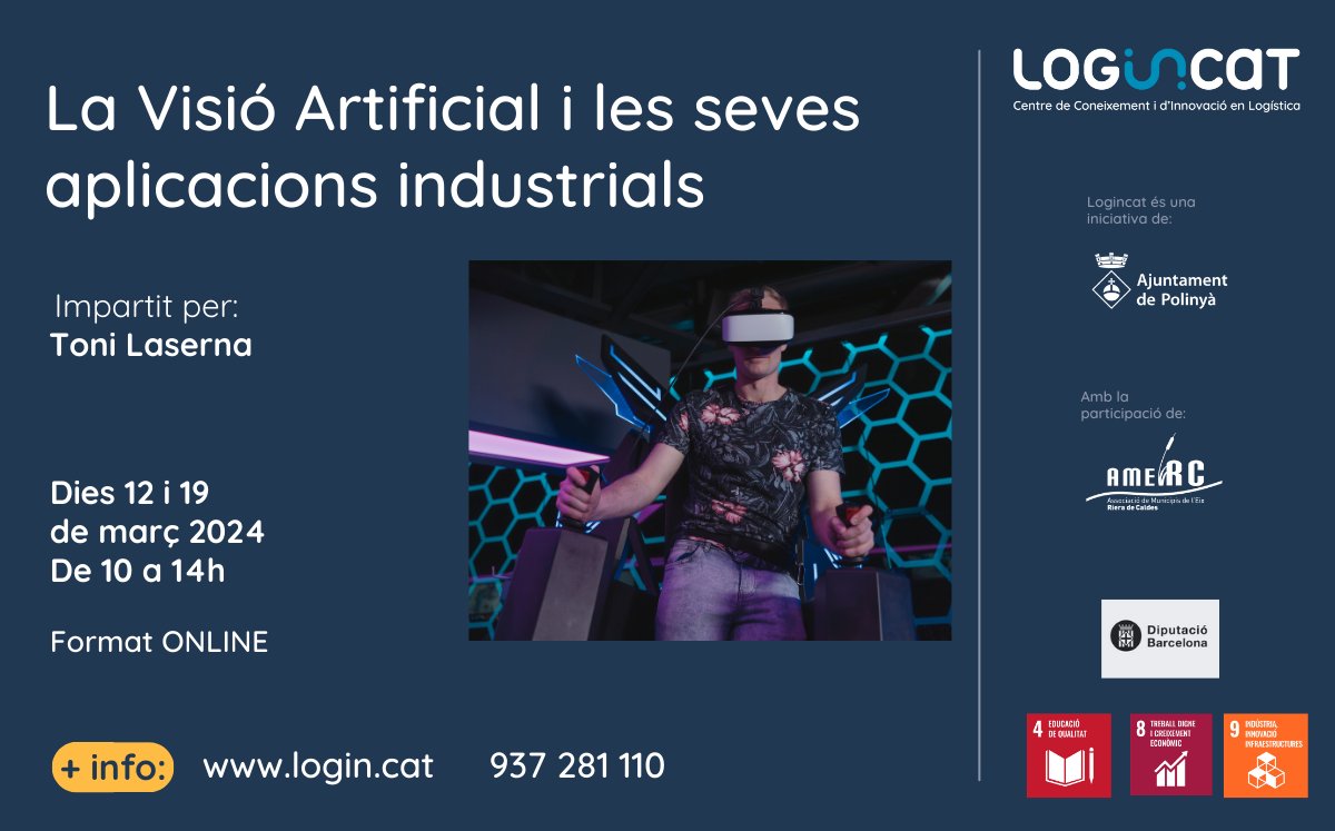 CanGavarra's tweet photo. Nova formació del programa @logincat a @cangavarra @AjPolinya 

📘 La visió artificial i les seves aplicacions industrials
📆12/03 i 19/03
⏲️10 a 14 h
📝Inscriu-te: https://t.co/sllHek88zu https://t.co/omCRwq9pRT