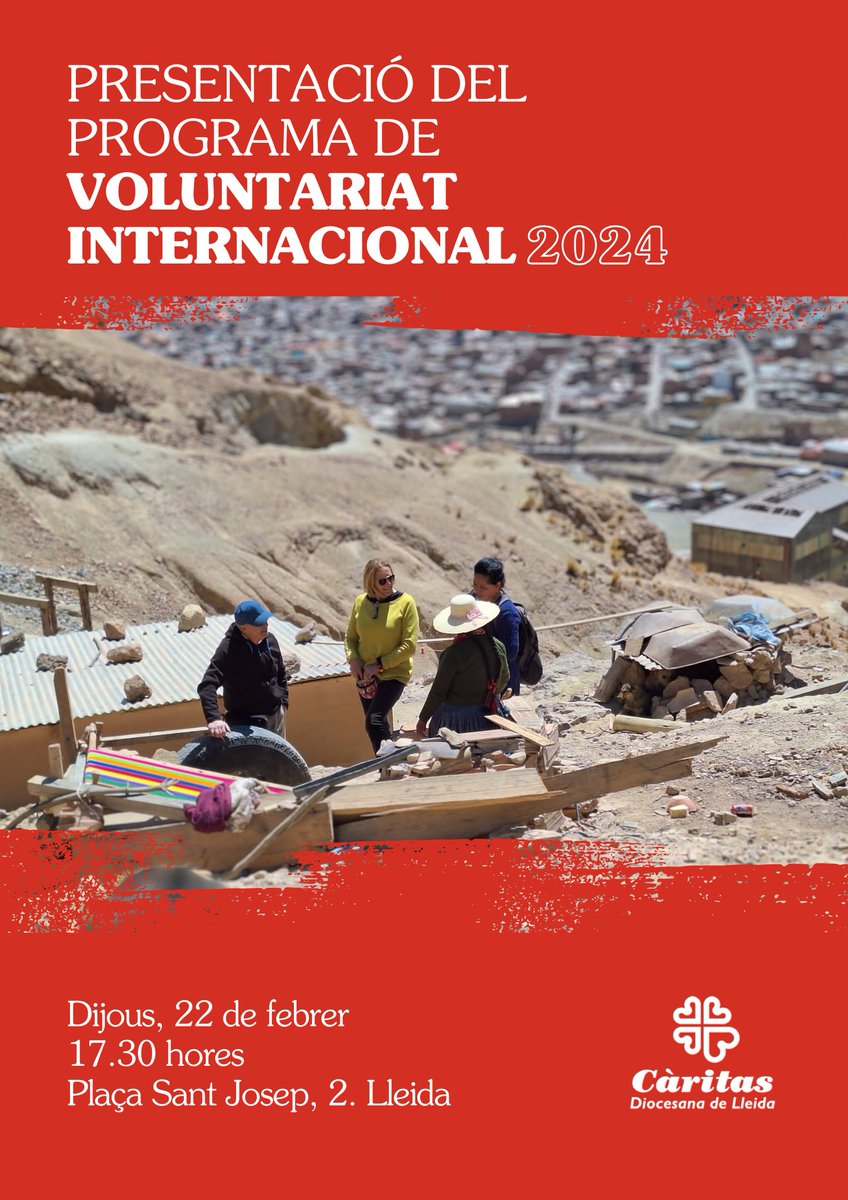 🆕 Aquest dijous, vine a conèixer el programa de voluntariat internacional que presentem des de Càritas.

🗣️ Coneix l'experiència amb un testimoni de primera mà.