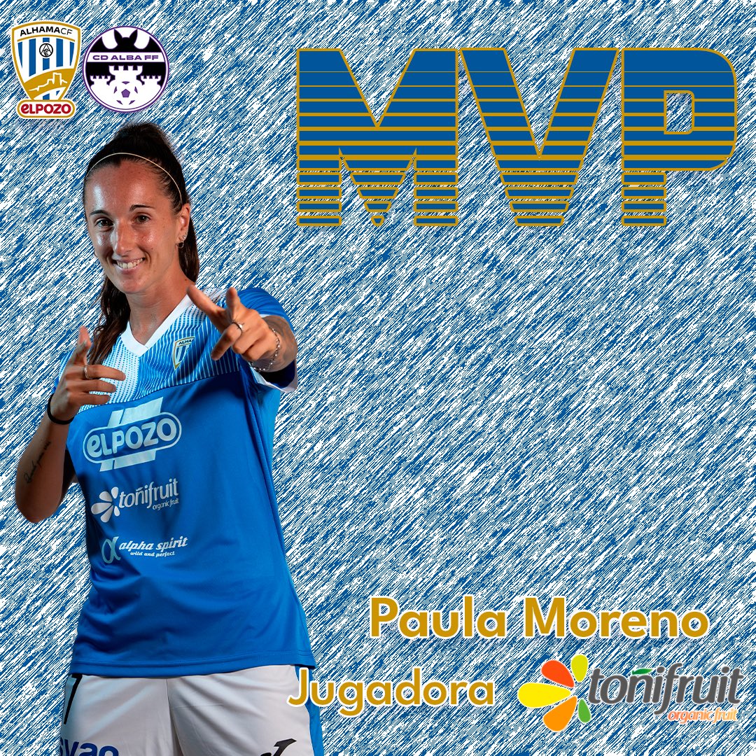 𝗝𝘂𝗴𝗮𝗱𝗼𝗿𝗮  <a href="/Toni_fruit/">Toñifruit - So Goods</a> 💫

<a href="/PaulitaMoreno11/">Paula Moreno</a> es nuestra MVP del partido ante el Albacete.

¡Enhorabuena, Paula!🔝