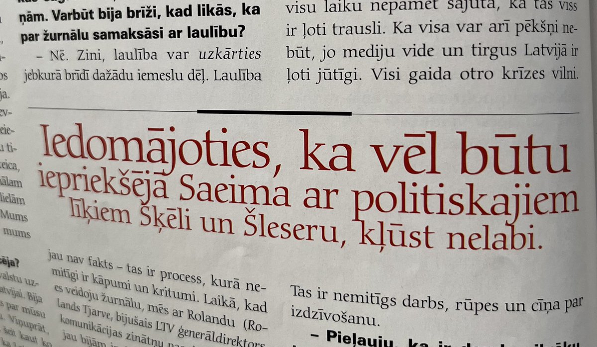 KrastinaSanta's tweet photo. 2012.gada žurnāls Santa. Nellijas Ločmeles citāts. https://t.co/qKBQgDLvjE