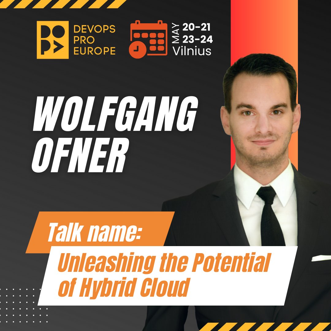 🌟 Meet Wolfgang Ofner, Microsoft Certified Trainer &amp; Freelance Cloud Architect!

Join his session at DevOpsPro Europe 2024! 🚀

Explore Azure Arc &amp; Kubernetes for seamless multi-cloud management and innovation. Don't miss out! 🔥

Register now 👉 devopspro.lt/tickets-paymen…