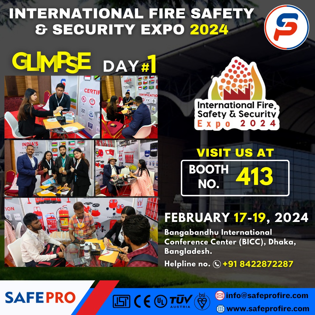 Exploring cutting-edge innovations and expertise in fire safety at the @FireExpo Bangladesh! Day 1 highlights from Safe Pro Fire Booth - a glimpse into the future of safety and security #FireSafetyExpo #Safeprofire #SecurityInnovation 🚒🌐