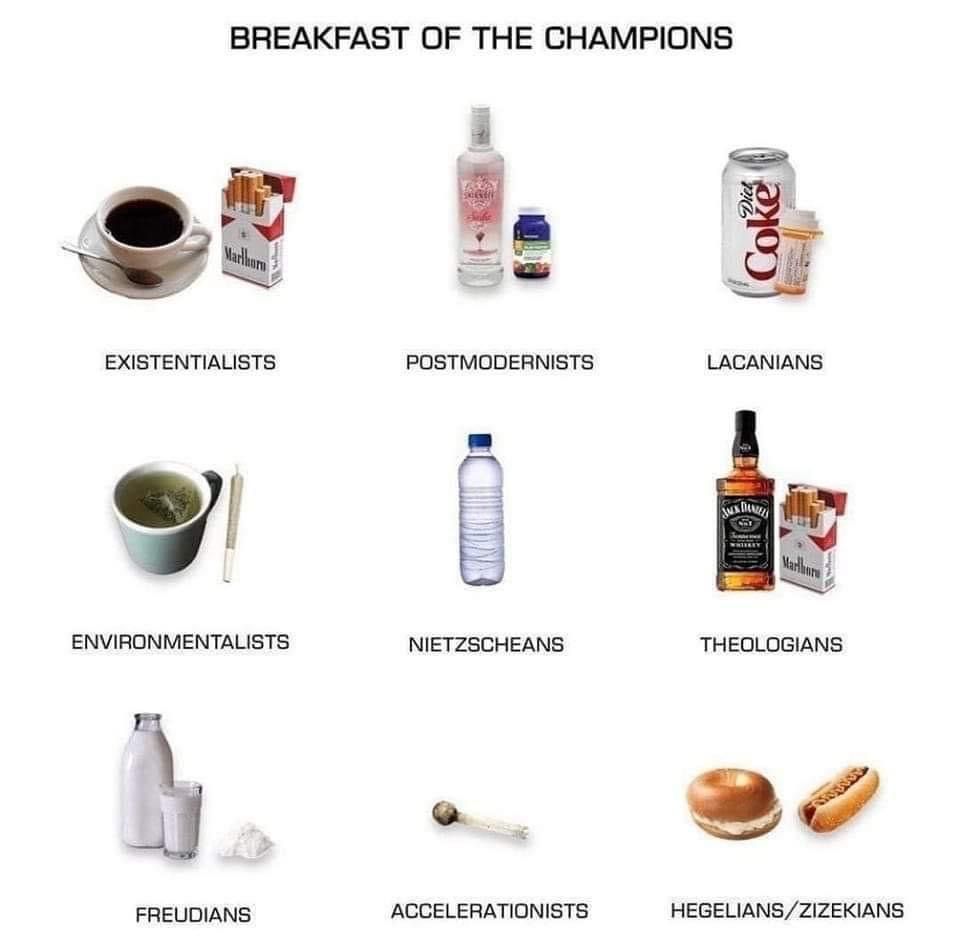 PhilosophyMttrs's tweet photo. what are YOU having for breakfast ? https://t.co/ig5XeSo9lW