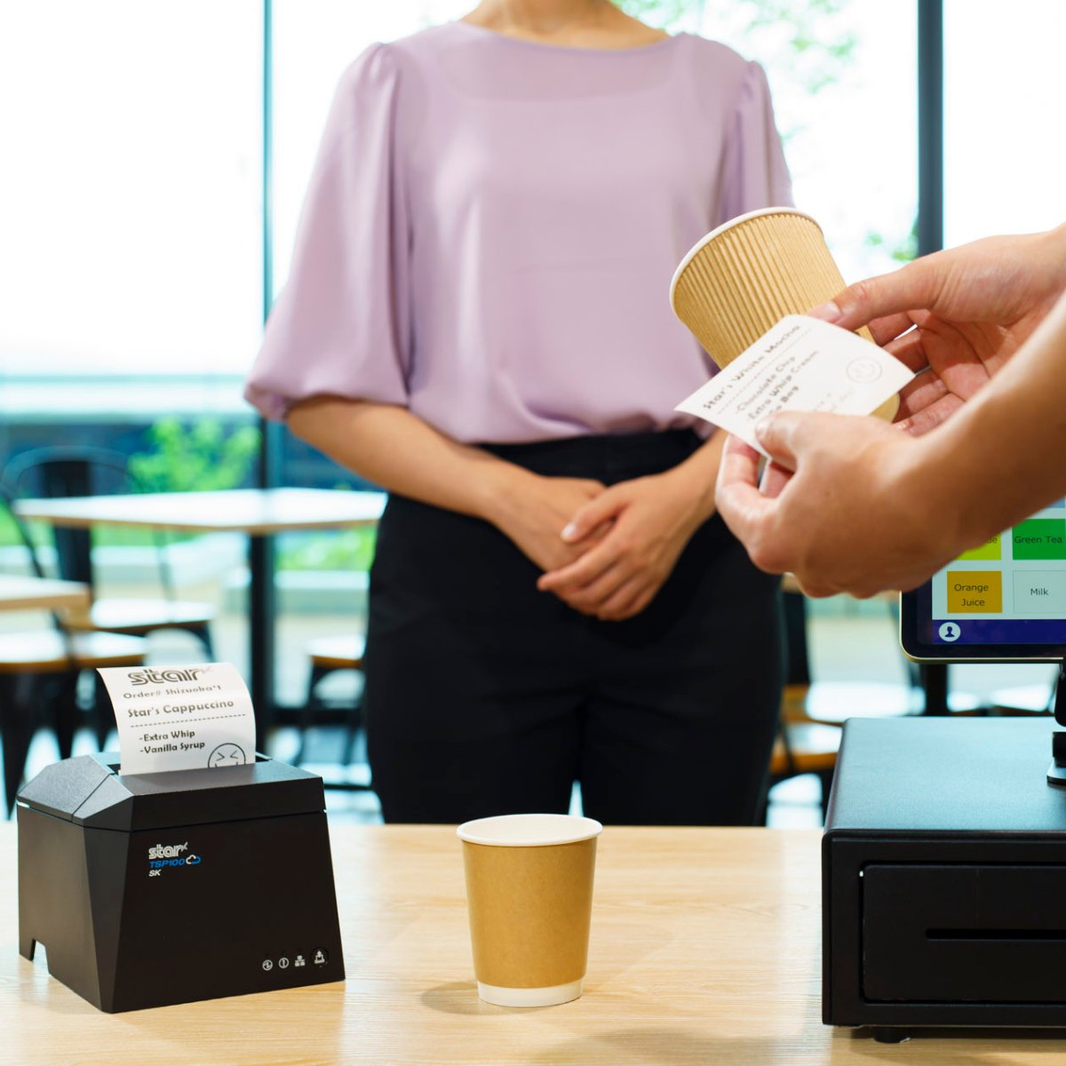 Check out the TSP100VSK, the ultimate solution for Entry Level Linerless Re-Stick Label Printing! Versatile 40mm-80mm printing with a convenient paper guide. ECO-friendly features reduce waste, top margin, and offer horizontal/vertical paper reduction  Elevate your printing game!