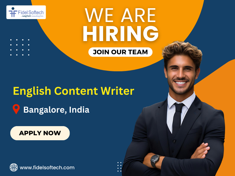 Fidel_Softech's tweet photo. Fidel is hiring for an #EnglishContentWriter!📢
Exp.: 1+ Year
Loc.: #Bangalore, India
Skills: #CreativeWriting, Contribute to impactful #socialcontent and #socialmedia postings in the #healthsector.
Apply here ⤵️
https://t.co/7B4IFEhYJc
#EnglishContentWriterJobs #BangaloreJobs https://t.co/RkFXdyPwBe