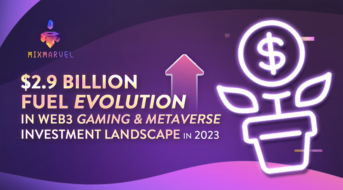 🚀According to DappRadar's report, in 2023, a staggering $2.9 billion surged into Web3 gaming and metaverse projects, signalling a dynamic year for blockchain innovation. 

🌐While it marks a decrease from the $7.6 billion in 2022, this substantial investment showcases the