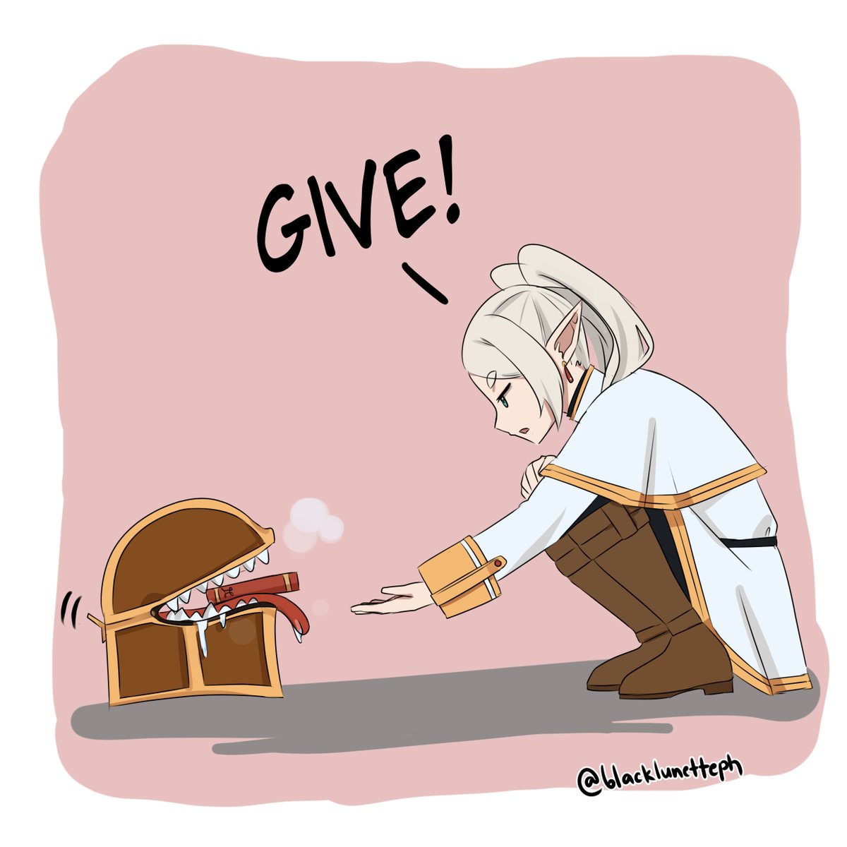 teaching my dog how to fetch

my dog: NO TAKE! ONLY THROW!

#frieren #SousouNoFrieren #FrierenBeyondJourneysEnd #葬送のフリーレンFA #anime