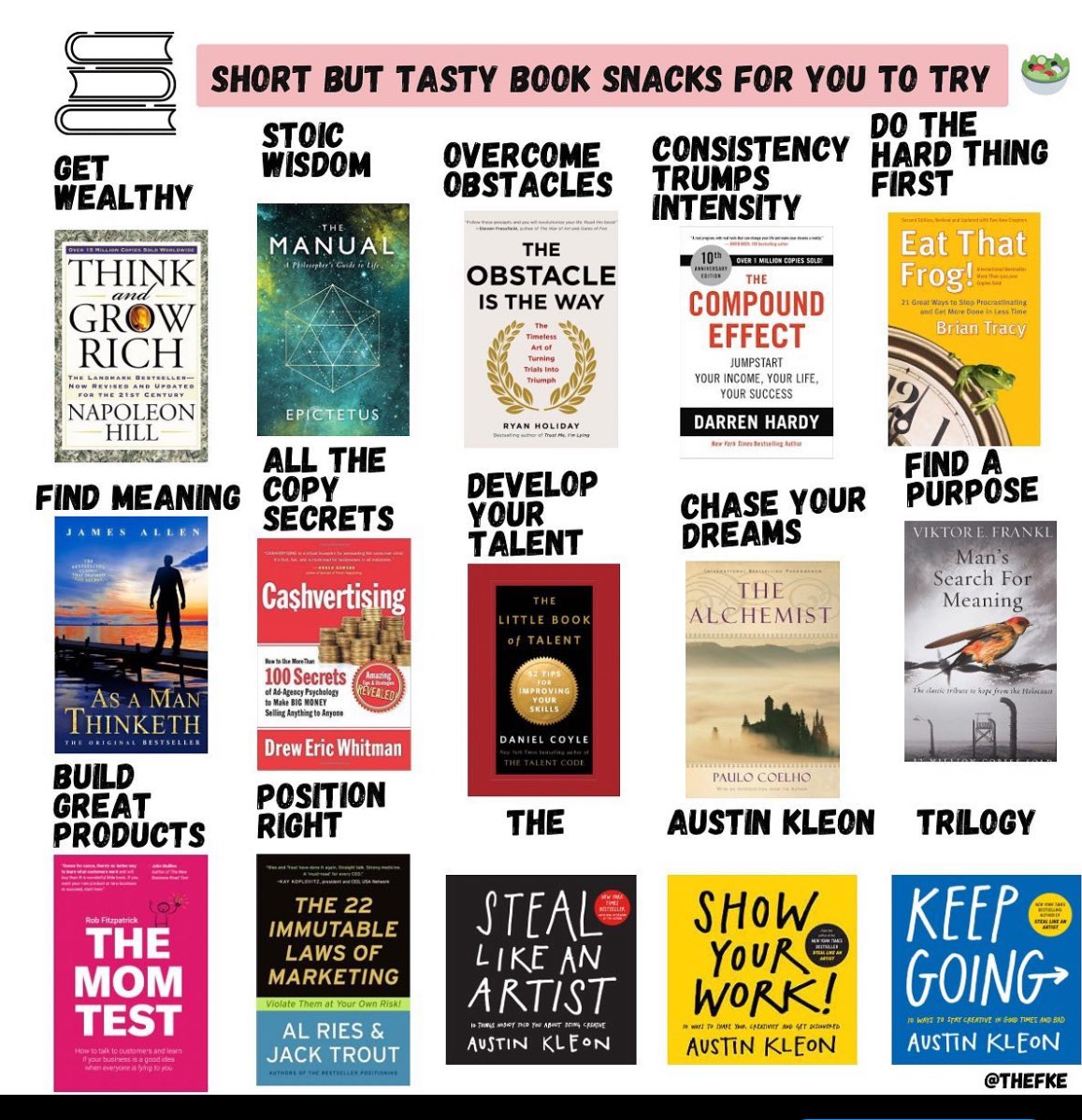 thefke's tweet photo. @jasonfried This :)

Austin Kleon trilogy is great! Also these marketing / advertising nuggets https://t.co/NH2kXeSyk5
