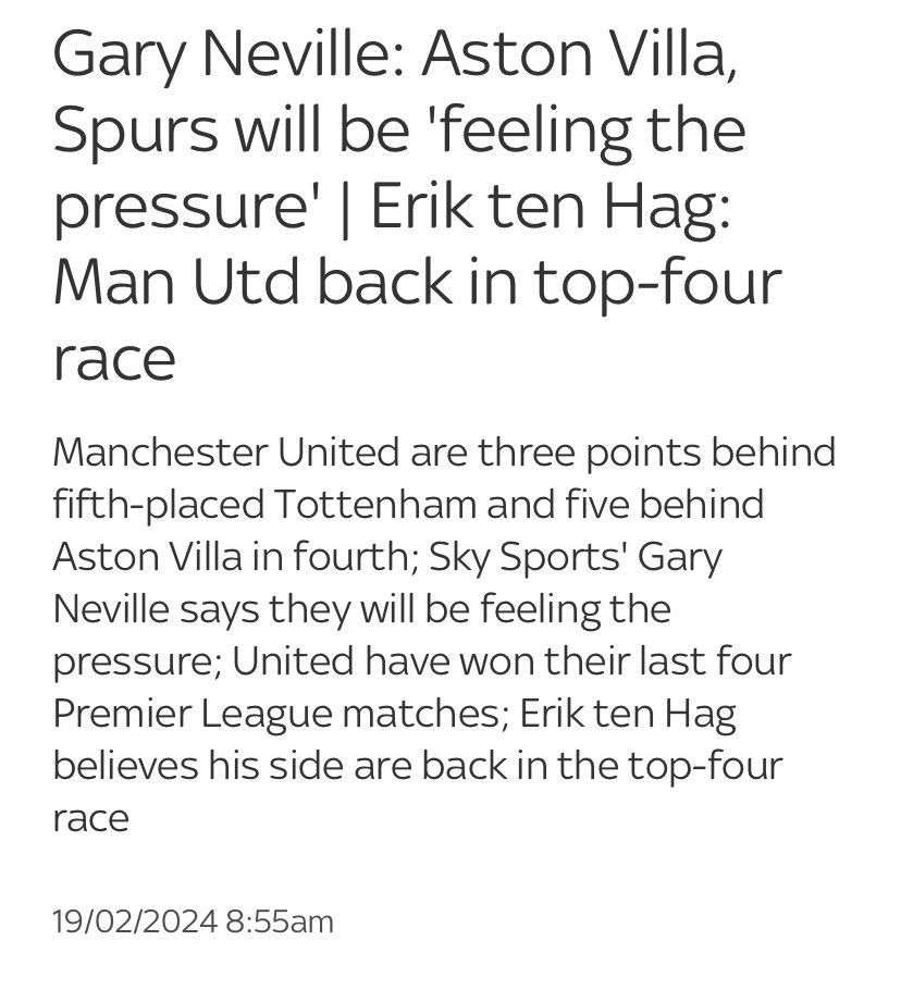 Are we?? Man utd getting all excited cos they beat Luton 😂