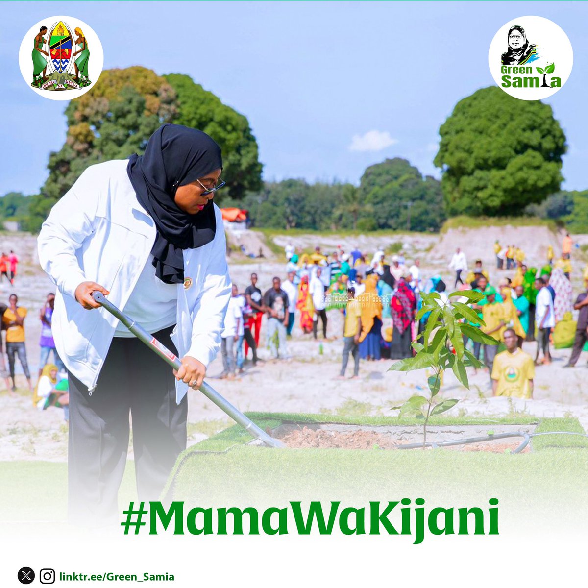 GreenSamia_23's tweet photo. Sisi kama Vijana wa Kitanzania tumedhamiria kuunga mkono Juhudi za Rais wetu mpendwa Dkt Samia Suluhu Hassan katika Upandaji Miti, Utoaji wa Elimu juu ya Mabadiliko ya Tabia Nchi na zaidi Utunzaji wa Mazingira yetu.

Kwa Pamoja tunaikijanisha TANZANIA YETU💚

  #MamaWaKijani💚🌿 https://t.co/QIOlznt2xd
