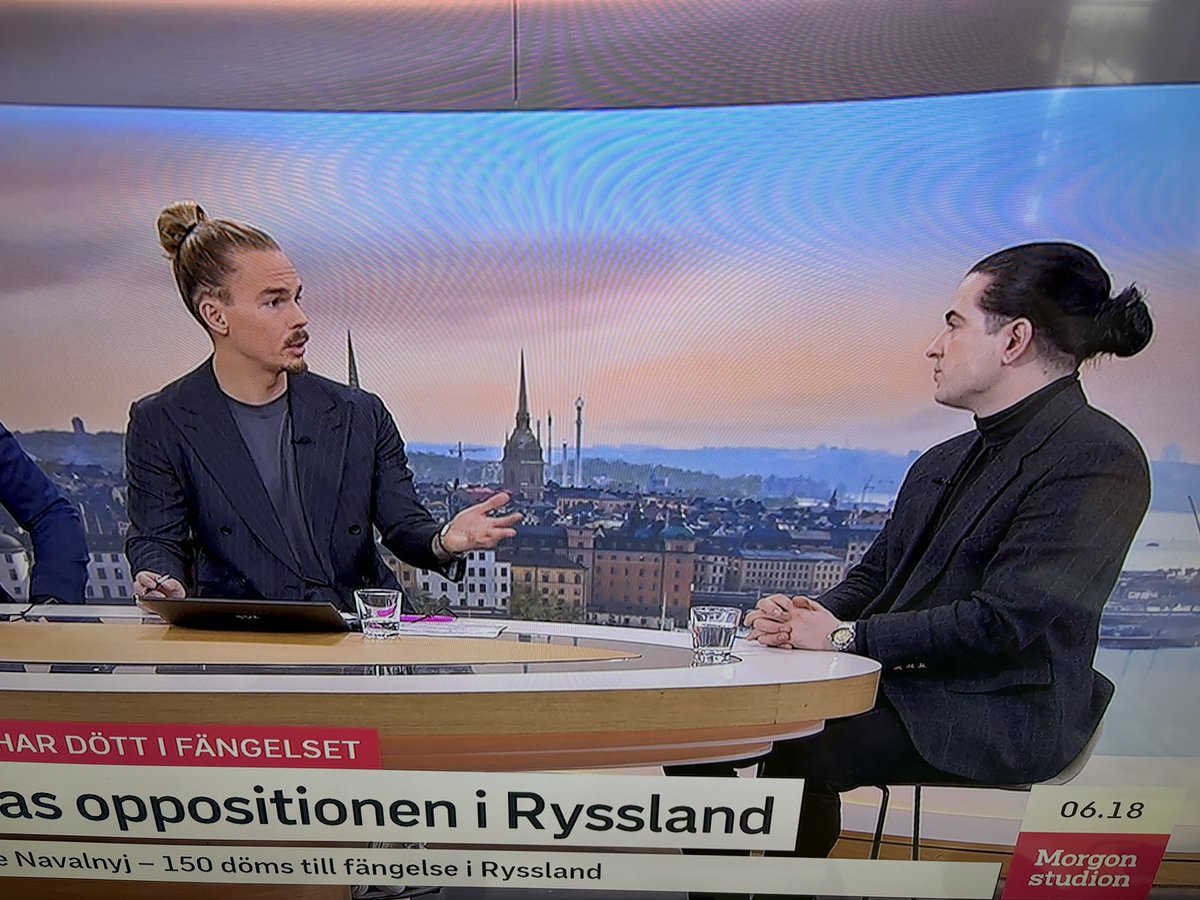 The samurai’s taken over Swedish morning TV. #samurai #tv #badhair