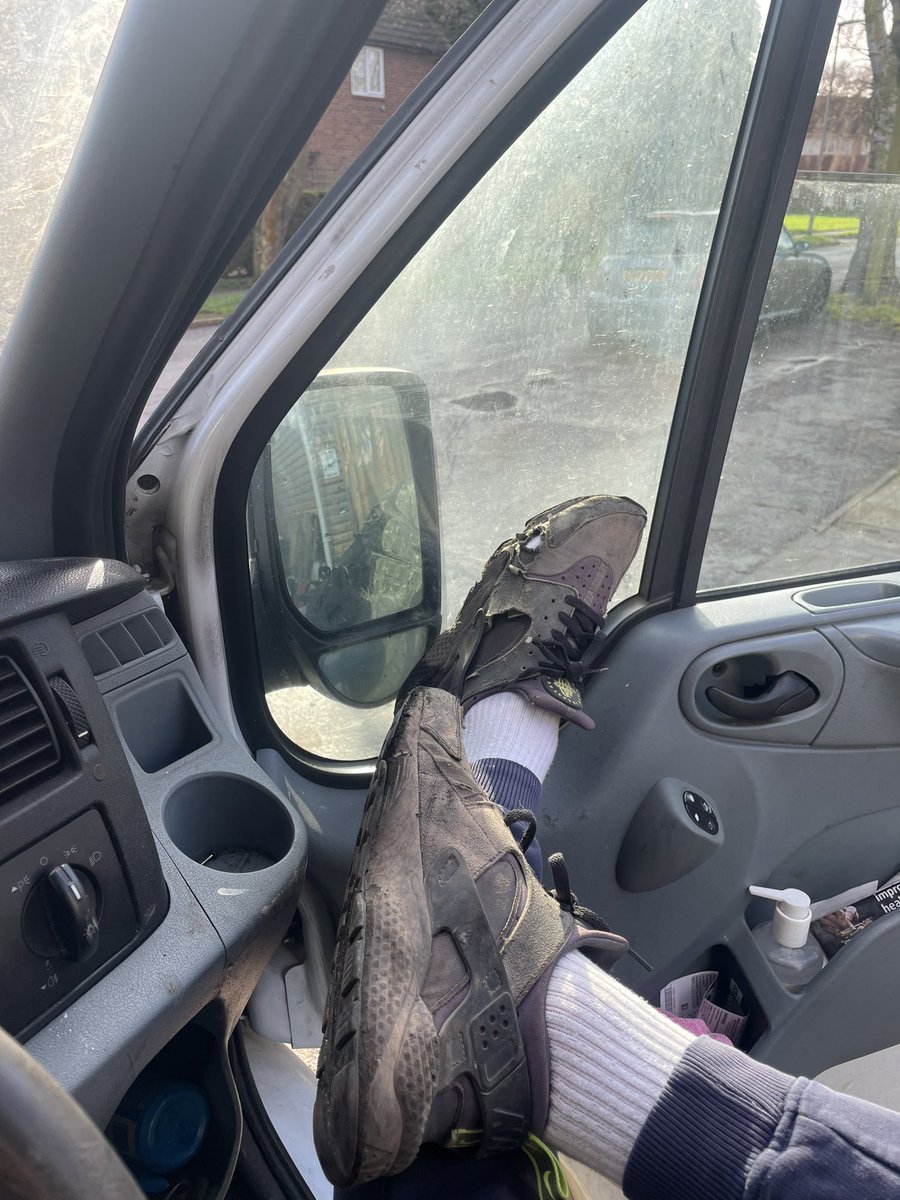 alfalpha666's tweet photo. It’s my birthday week! 🎉 

So get weak &amp; submit to your superior 😈

These work trainers are getting too battered, who’s replacing them for these in return 😝 https://t.co/S6pTPT6DqX