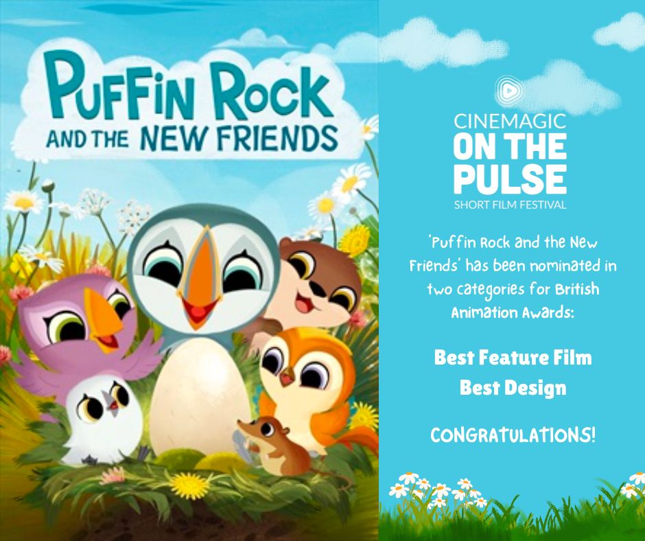 “Puffin Rock and the New Friends”, the first NI full-length animated film, has been nominated in 2 categories for the @BAAwards! Watch it during #OnThePulse! 🔗wegottickets.com/cinemagic #Cinemagic #FilmFestival #PuffinRock #BAAwards @WildCardDistrib @CartoonSaloon @CheersDogEars