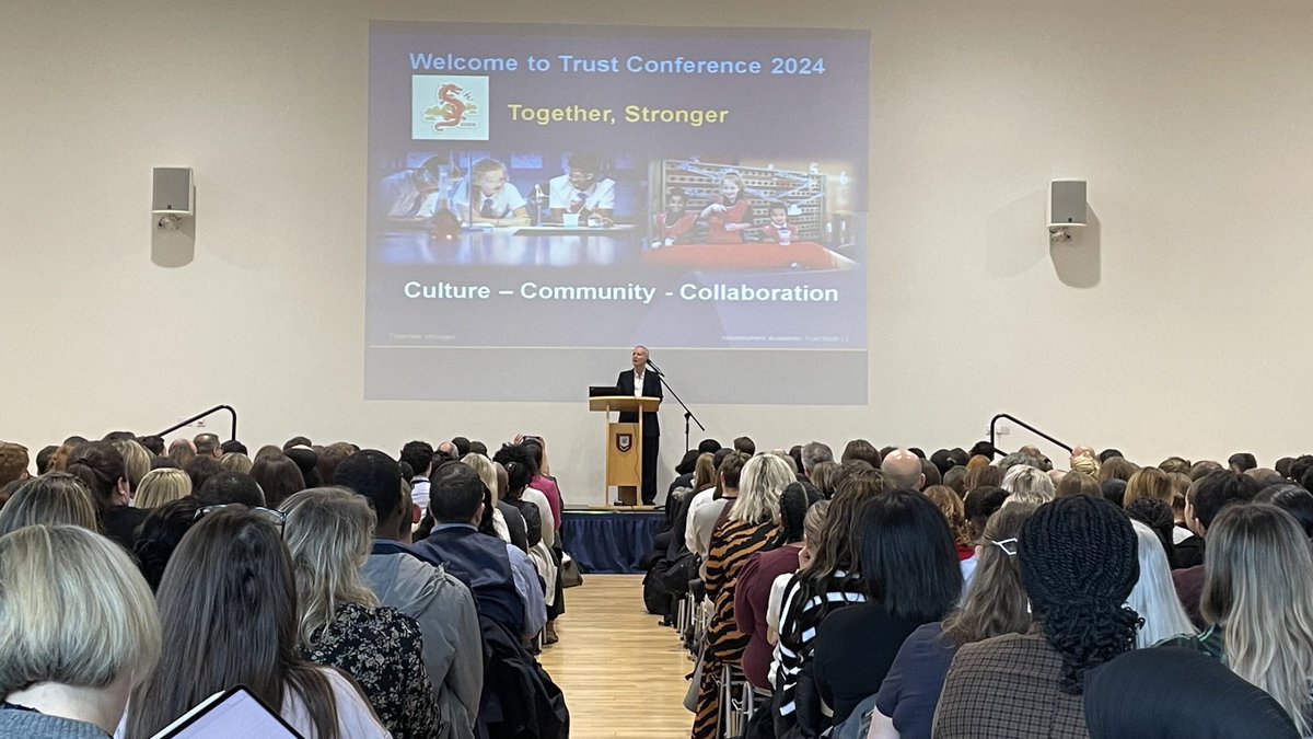 Our first keynote by our CEO ⁦@jan_shadick⁩ kicks off our Trust Conference sets out the progress we’ve made on our culture, community and collaboration, and how we can keep the momentum going to ensure we realise our vision for every school to be an excellent school
