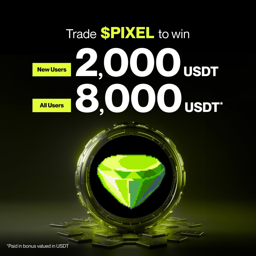 NewListing of $PIXEL perpetual swaps 💎 Trade #PIXEL to win 10,000 USDT in  bonus! ✓ Follow @FlipsterXYZ to catch trending coins ❤️ Like & Tag your # crypto trader friends in the comments