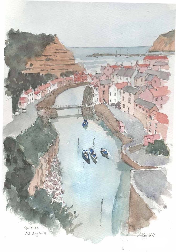 Staithes #sketchbook #urbansketcher #urbansketchers #sketch #urbansketch #sketchtravel #usk #artforart #akirk54 #landscapepainting  #watercolour #thedailysketch  #drawing