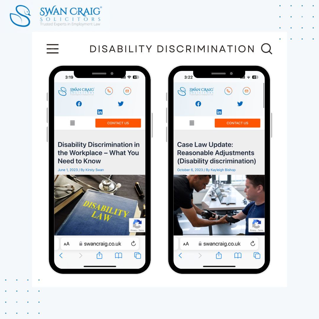Stay Informed: Exploring What You Need to Know &amp; Updates 📰 Access our disability discrimination blogs within our knowledge hub to stay up-to-date on essential information and recent developments. (buff.ly/42ENsD4)

#DisabilityRights #SwanCraigSolicitors