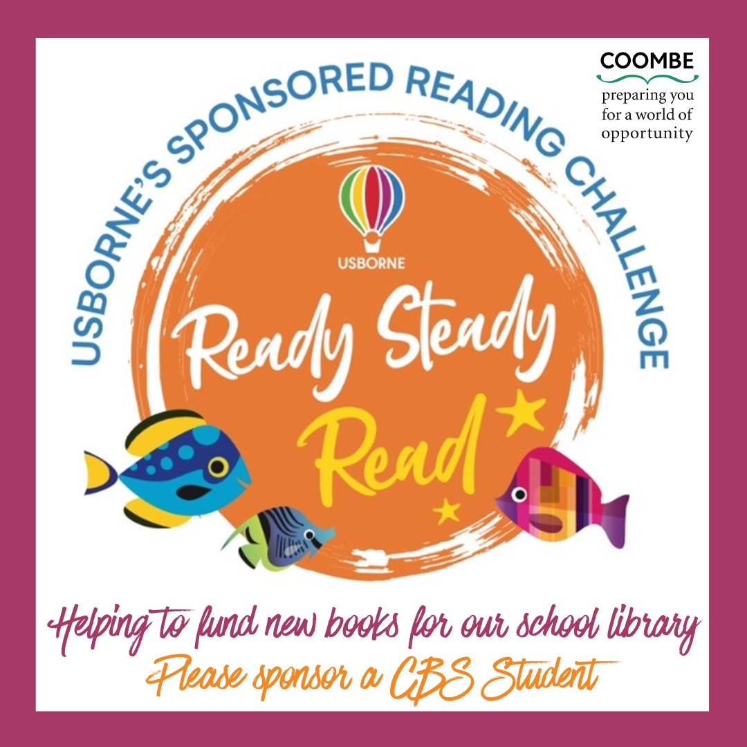 Please make sure you sponsor one of our students for their Ready Steady Read challenge to celebrate World Book Day and to help fund books for our school library.

#CBSReadySteadyRead #WorldBookDay2024 #UsborneBooks