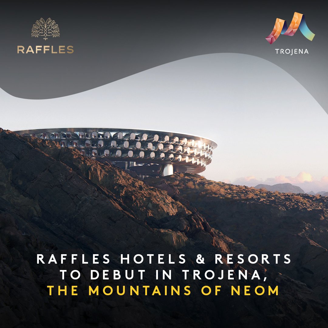 Leading luxury brand @RafflesHotels will debut a new resort in @NEOMTROJENA, the mountains of #NEOM. Raffles #TROJENA will reimagine mountainside hospitality, offering guests unprecedented access to the region’s incomparable beauty⛰️ Learn more at: bit.ly/3wodG0L