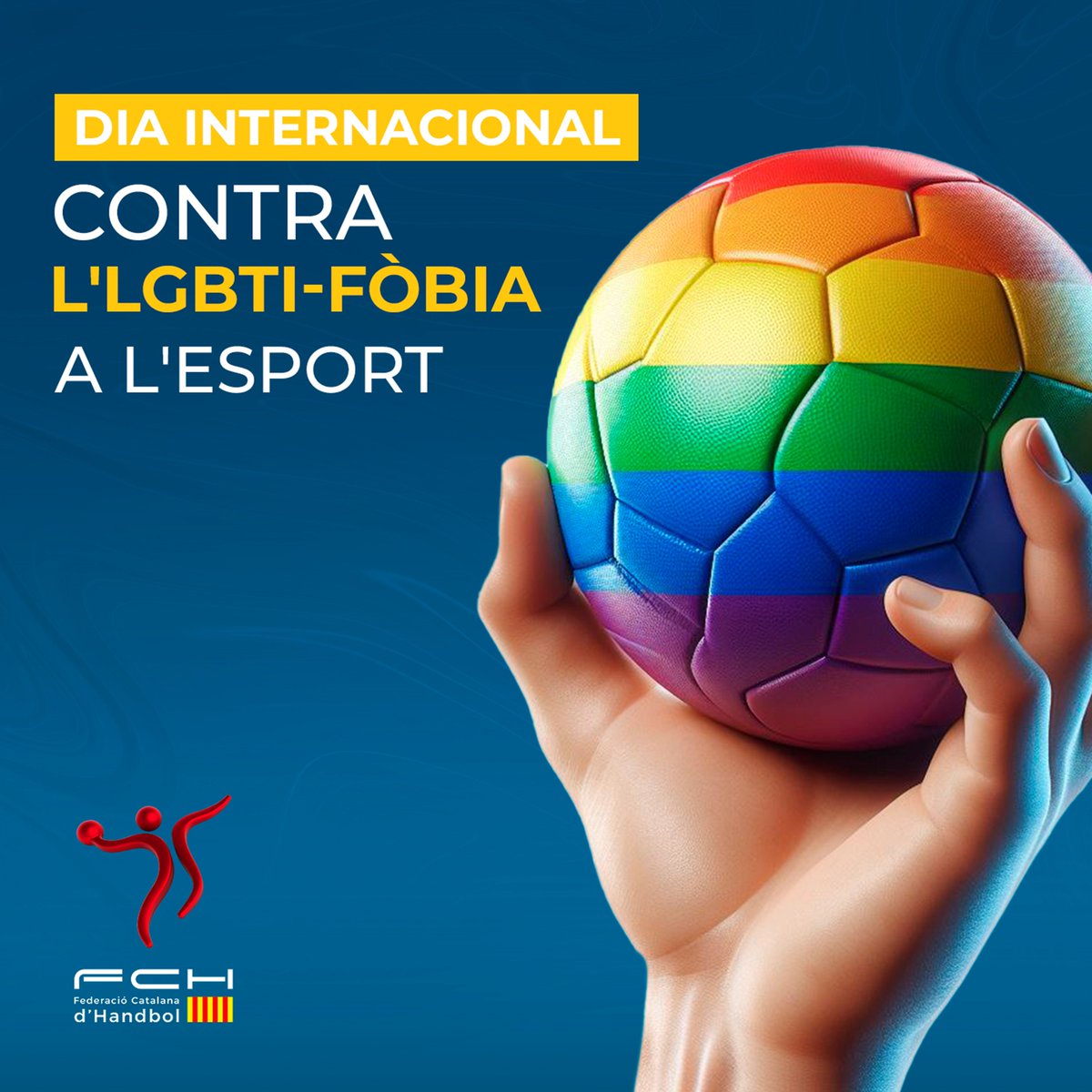 🌈 Dia internacional contra la LGBTI-fòbia a l’esport.

🤾🏽‍♀️🤾🏽L’handbol català s'uneix a la lluita per un esport divers a favor de la igualtat, l'amor lliure i la no discriminació per raons de sexe, identitat i expressió de gènere.

#LEsportÉsDivers #HandbolCatalà