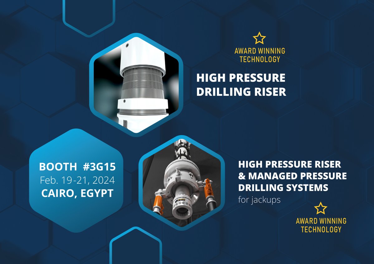 Optimize your offshore drilling operations for every well. For high temperatures and sour gas, our award-winning Merlin™ 15K HPHT Riser System is the only riser rated for 15,000 psi, high temperatures, and sour systems. Visit us at #EGYPES2024 booth 3G15. #oilandgas #energy