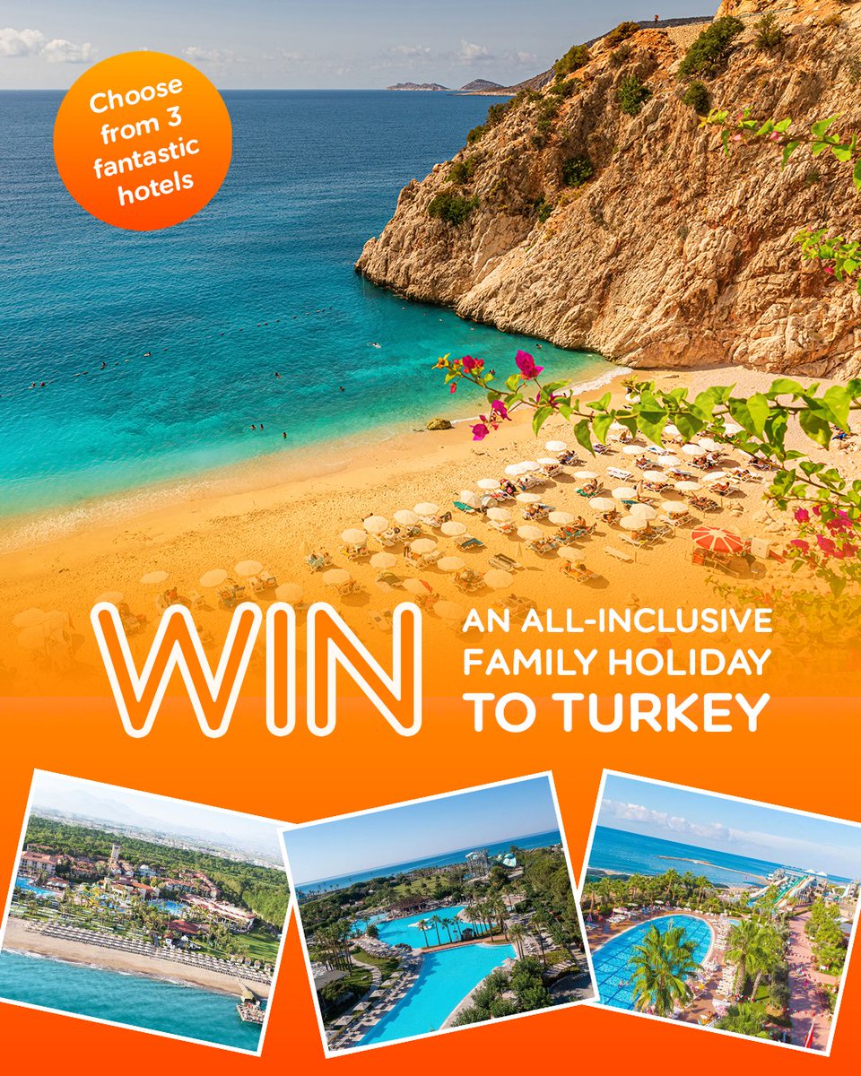 easyJet holidays (@easyjetholidays) on Twitter photo WIN the ultimate all-inclusive family getaway to Turkey! 🇹🇷 🌟
🏖️ Choose from:
a) Paloma Grida
b) Lara Barut Collection
c) Eftalia Aqua Resort
To enter...
🔸 Follow <a href="/easyJetholidays/">easyJet holidays</a>
🔸 Like the post
🔸 Reply with which of the three hotels you would choose
🔸 Tag a friend WIN the ultimate all-inclusive family getaway to Turkey! 🇹🇷 🌟
🏖️ Choose from:
a) Paloma Grida
b) Lara Barut Collection
c) Eftalia Aqua Resort
To enter...
🔸 Follow <a href="/easyJetholidays/">easyJet holidays</a>
🔸 Like the post
🔸 Reply with which of the three hotels you would choose
🔸 Tag a friend