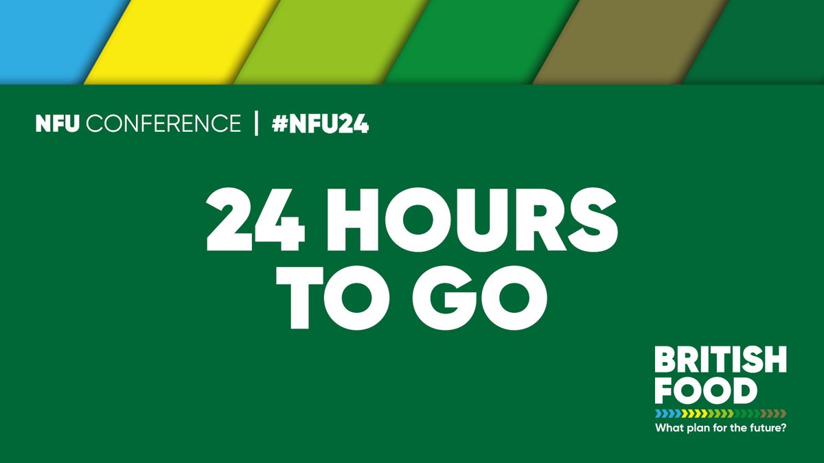 National Farmers' Union (@nfutweets) on Twitter photo Only 24 hours to go until NFU Conference 2024 kicks off! We'll be exploring our theme: ‘British Food: What plan for the future?’
NFU members | Find out how to ask a question at NFU Conference👉ow.ly/bKW350QBJJL
⌛Are you ready for #NFU24? Only 24 hours to go until NFU Conference 2024 kicks off! We'll be exploring our theme: ‘British Food: What plan for the future?’
NFU members | Find out how to ask a question at NFU Conference👉ow.ly/bKW350QBJJL
⌛Are you ready for #NFU24?