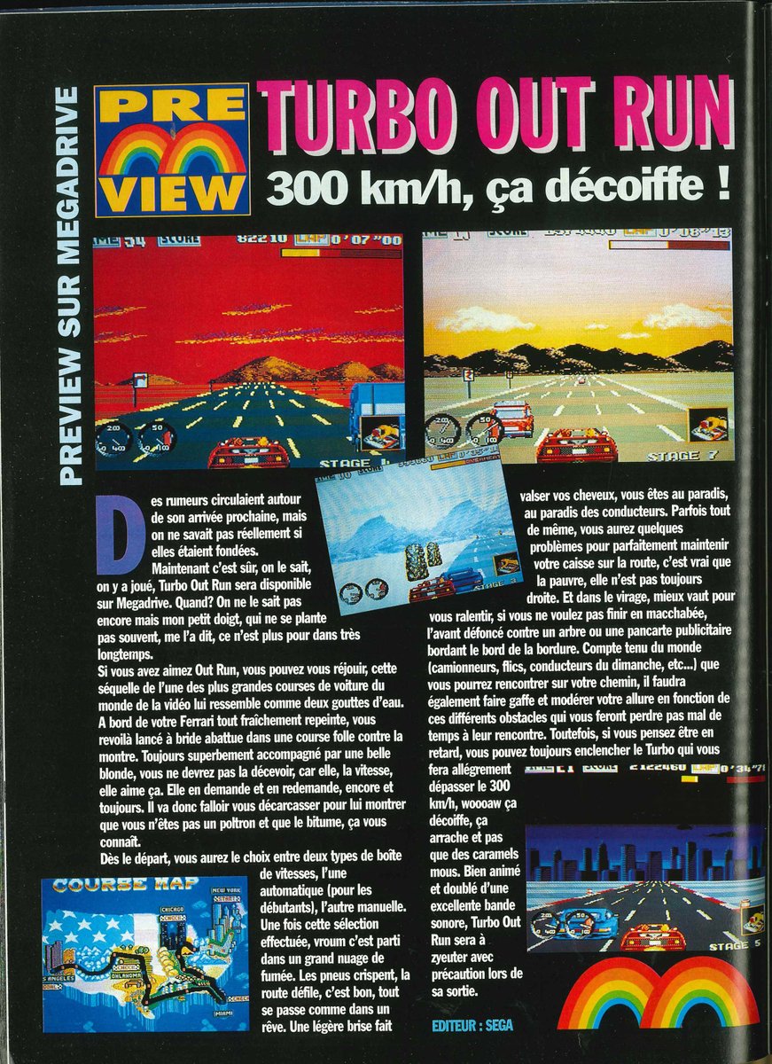 AllmightoFranky's tweet photo. #Nostalgeek,on poursuit le feuilletage du #Joypad 5 de février 92!On continue dans les Previews avec #Wimbledon et #Darius2 sur #MasterSystem,#TurboOutrun sur la #Megadrive et #GateOfThunder sur #PCengine!! 1/5 https://t.co/qCeJfYsSm3