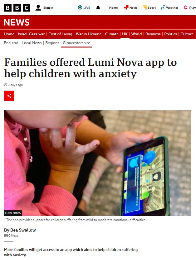 '...when children are developing low level anxieties, [and] access...is sometimes difficult for families, it is so important to have a resource that is so readily available to everyone.' Dr Mali Ubhi, @NHSGlos. Read the article here: buff.ly/4bEhE5n @BeaSwallow @BBCNews