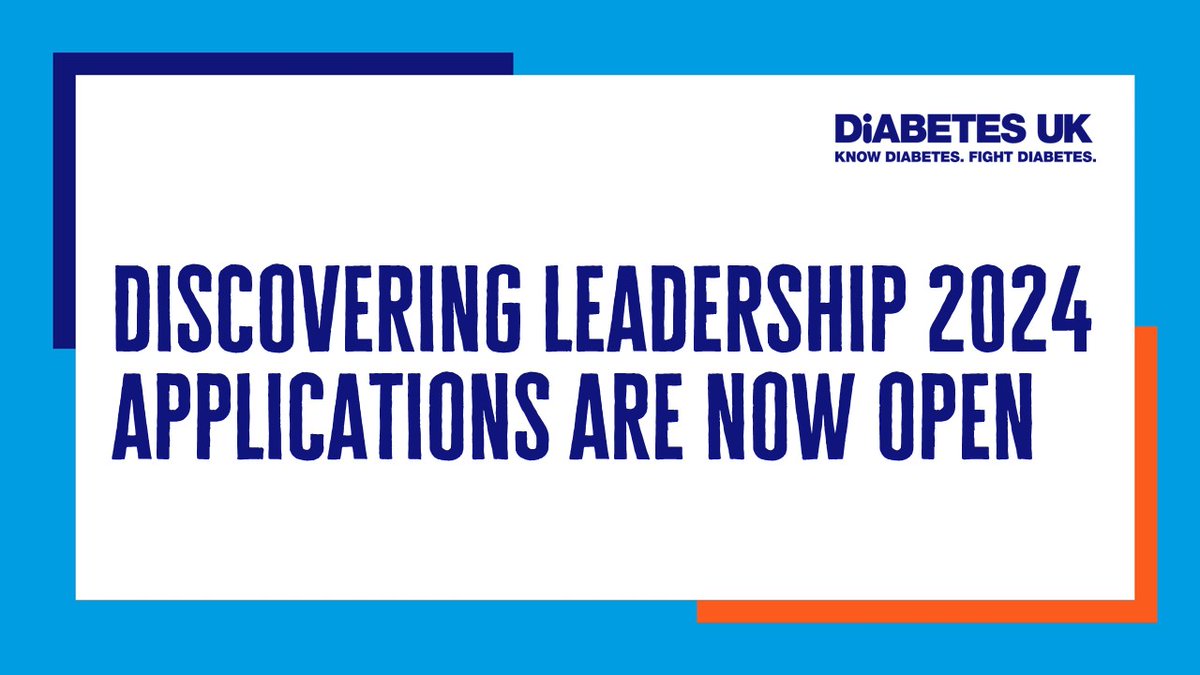 Applications for #DiscoveringLeadership 2024 are now open. This free programme is for you if you're looking to build your healthcare leadership skills and connect and learn from others across diabetes health systems #bettercare Apply here: orlo.uk/U9ZYd