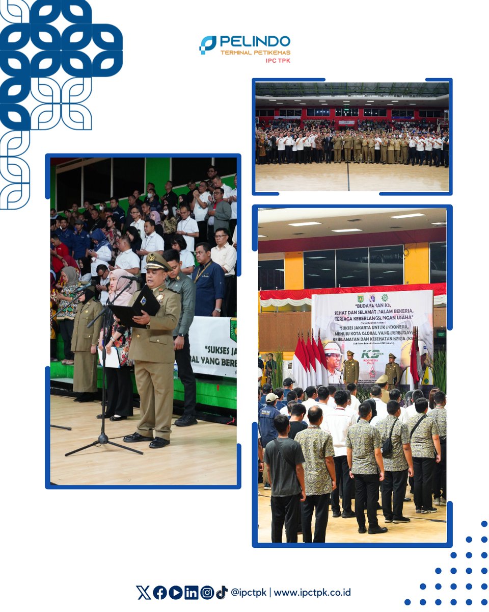 ipctpk's tweet photo. Hai #ContainerLovers

Tim K3 IPC TPK  hadir memenuhi undangan Pemrov DKI Jakarta sebagai perwakilan dari PT Pelindo (Persero) pada acara Apel bulan K3 Nasional Provinsi DKI Jakarta Tahun 2024 yang diadakan di GOR Soemantri Brodjonegoro. https://t.co/JSJYIqQvjx