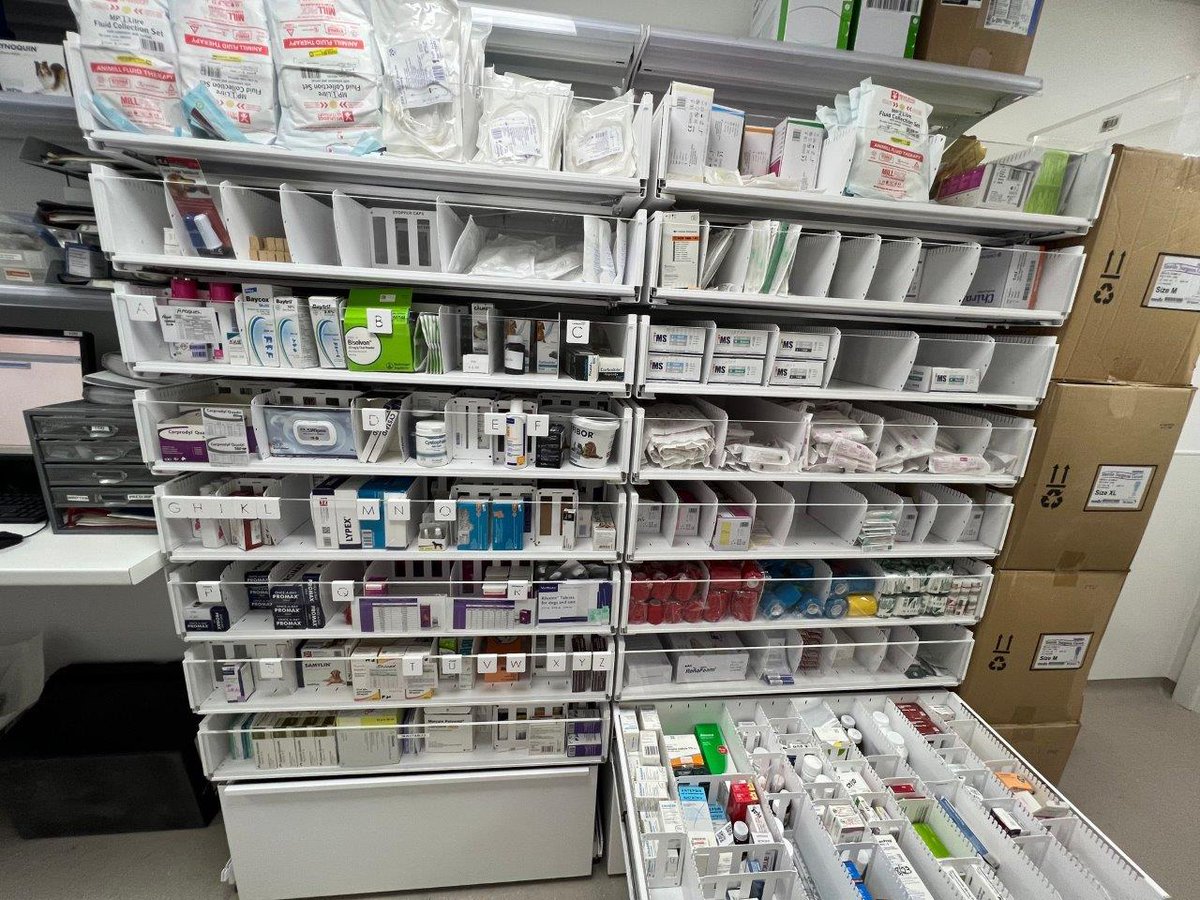 wwwcaemnet's tweet photo. Case Study: CAEM does not only supply retail stores. Read how Vets for Pets in Leeds has fitted the CAEM D25 Pharmacy/Dispensary solution to grow its storage capacity, improve efficiency and customer service: https://t.co/RoQaS5EUpr #veterinary #pharmacy #storagesolutions https://t.co/l93uvDcFGM