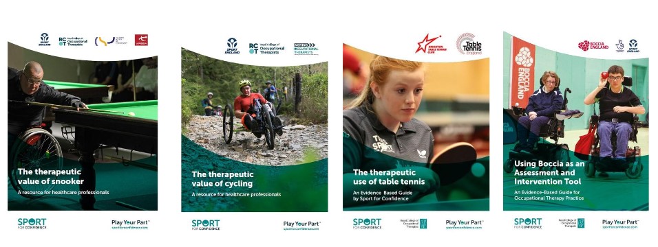 Did you know we have produced 4 resources for healthcare professionals, to raise awareness of the therapeutic value of #snooker, #boccia, #cycling &amp; #tabletennis? 

Access them here - tinyurl.com/543fw2sj

🏌️‍♀️Coming soon - our next guide focusing on the therapeutic use of golf!