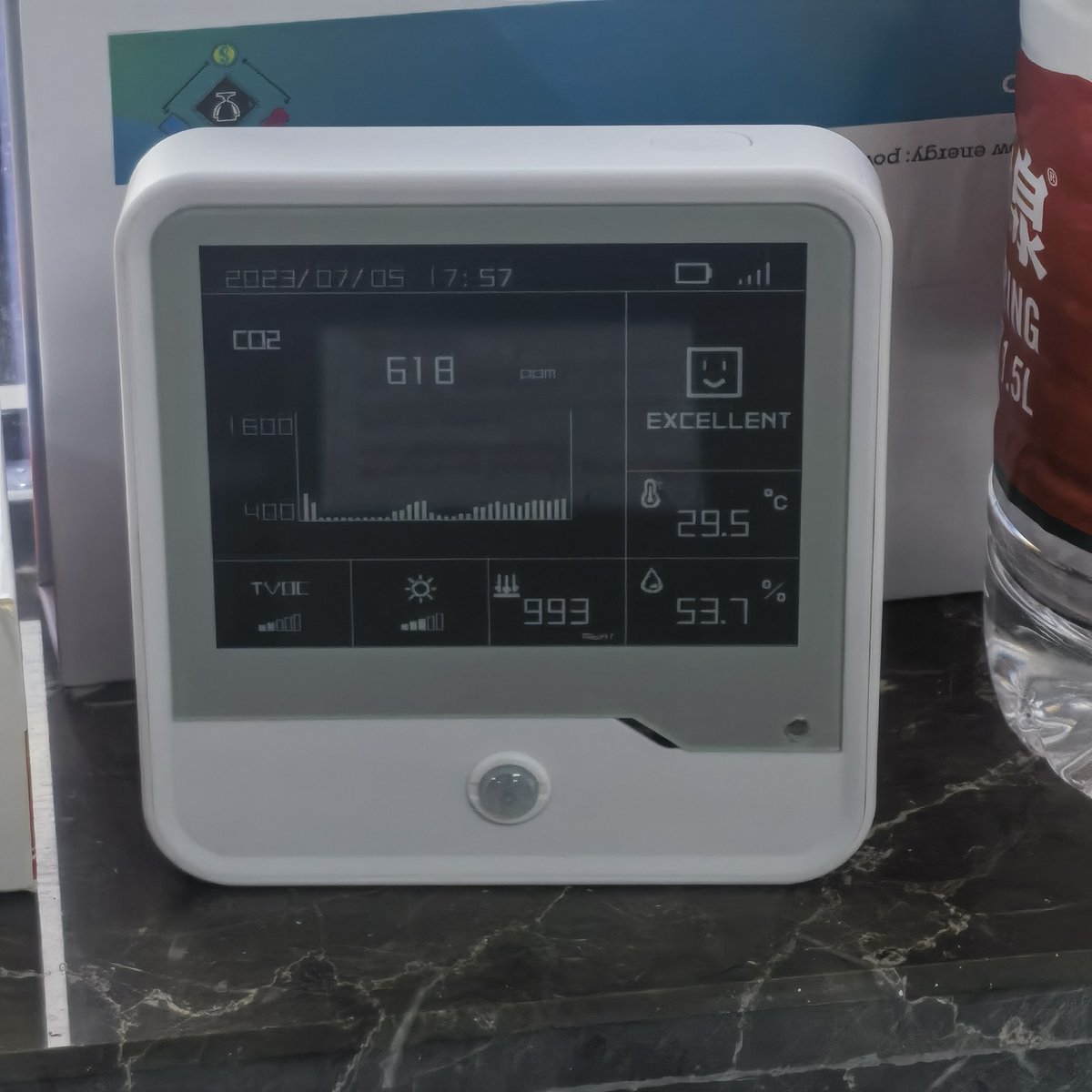 HKT LoRaWAN 9 in 1 and 6 in 1 Indoor Air Quality Sensor Product picture comparison.