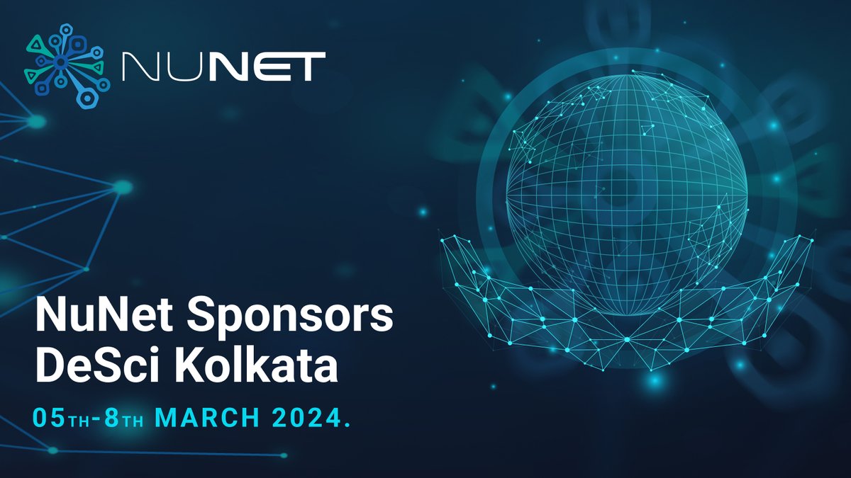 nunet_global's tweet image. NuNet is proud to sponsor @DeSciKolkata

Get ready for a revolutionary exploration of #decentralized science from March 5th - 8th 2024

Check out the event details - desciindia.org/kolkata

#DeSci #ScienceEvent #AI