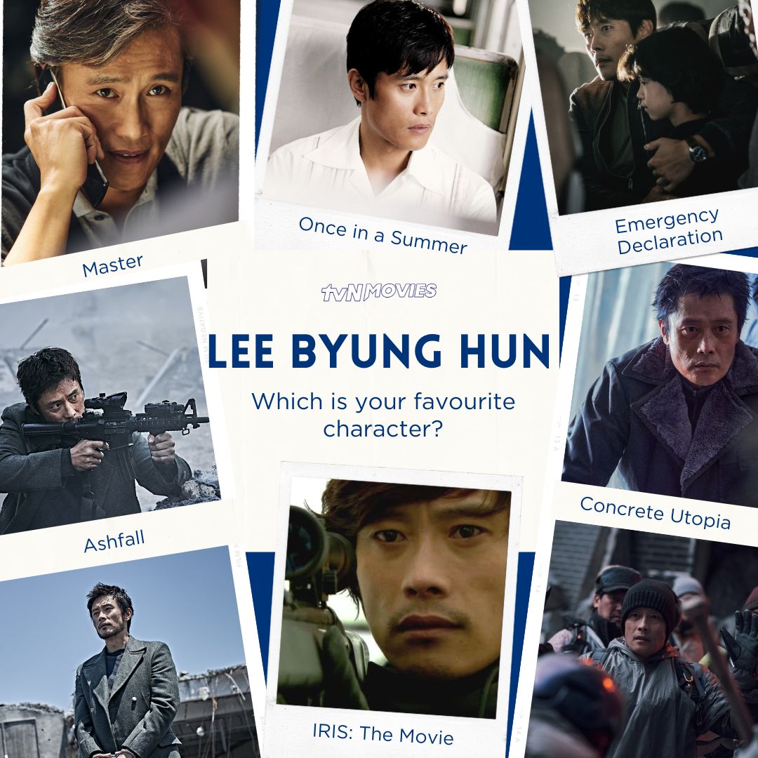 tvN_Movies's tweet photo. #LeeByungHun hasn't aged a bit! Which is your favourite character of this versatile actor? ๐
#tvNMovies #HomeOfKoreanBlockbusters #ConcreteUtopia #Master #OnceInASummer #EmergencyDeclaration #Ashfall #IrisTheMovie #์ด๋ณํ #์ฝํฌ๋ฆฌํธ์ ํ ํผ์ #๋ง์คํฐ #๊ทธํด์ฌ๋ฆ #๋น์์ ์ธ #๋ฐฑ๋์ฐ https://t.co/Ao9iBAFOad
