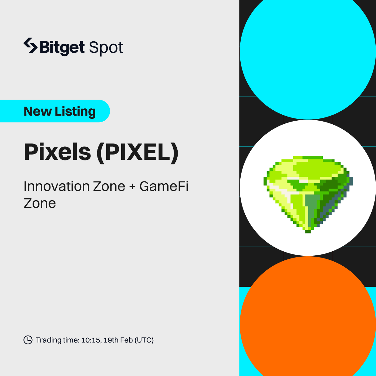 bitget's tweet photo. 🆕 New Listing @pixels_online 

$PIXEL is now listed on #Bitget! 

🚀 Deposit and trade now: https://t.co/Z06bgJhKSe 

🎁 A total $100 #giveaway for 10 members
✅ Follow, RT &amp; tag 3 friends!