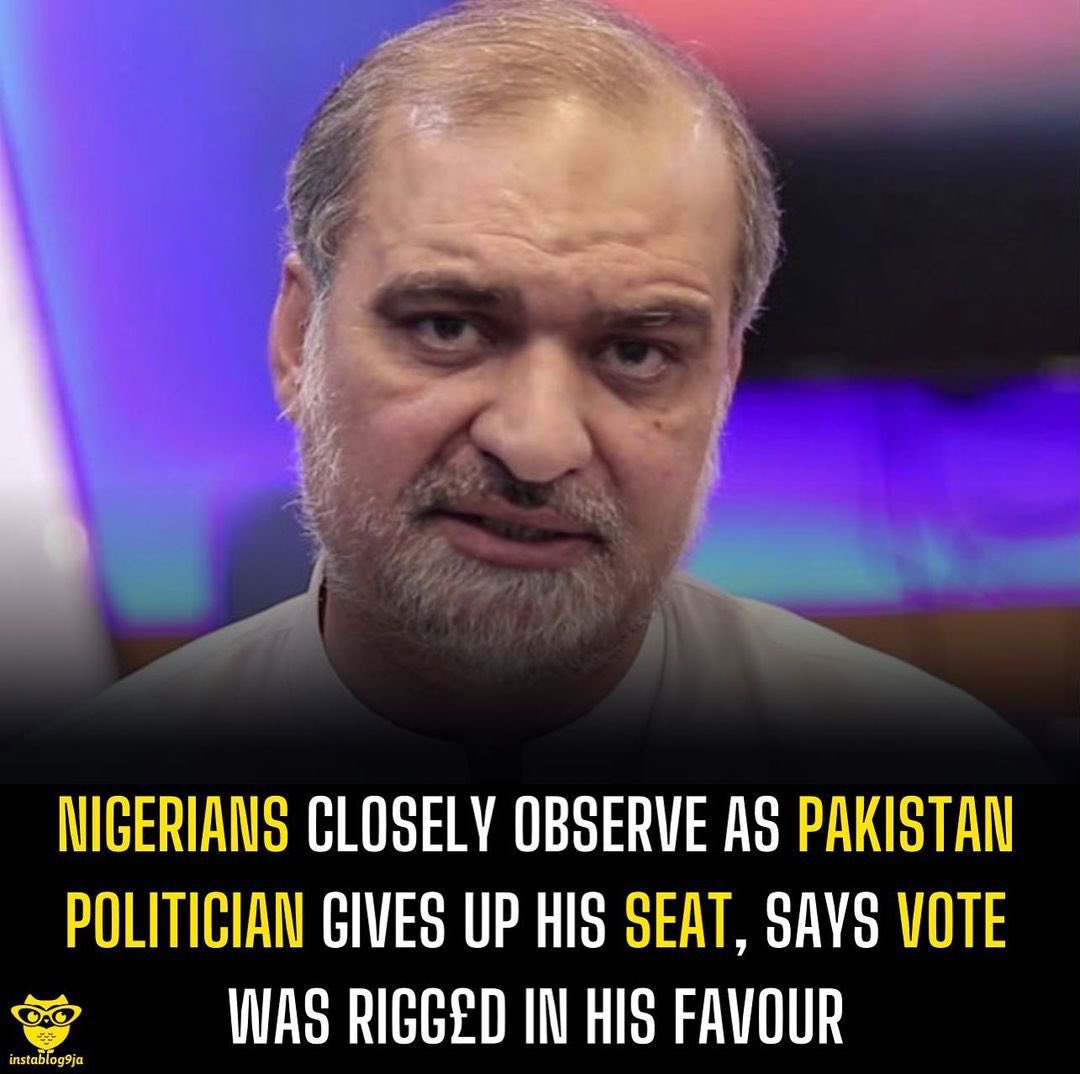 instablog9ja's tweet photo. Nigerians closely observe as Pakistan politician gives up his seat, says vote was rigg£d in his favour

A senior Pakistani politician, Hafiz Naeem ur Rehman, who won provincial elections in the commercial hub of Karachi, Pakistan, has given up his seat, saying the vote was rigged in his favour, Reuters is reporting.

📷: GettyImages