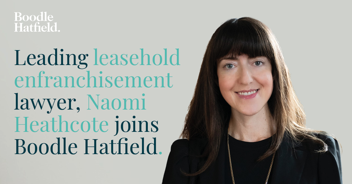 We are thrilled to announce that Naomi Heathcote has joined the firm as a Partner within the firm’s highly regarded Real Estate practice.
#Enfranchisment #RealEstate #ResidentialProperty #CommercialProperty #LeaseholdEnfranchisment
boodlehatfield.com/articles/leadi…