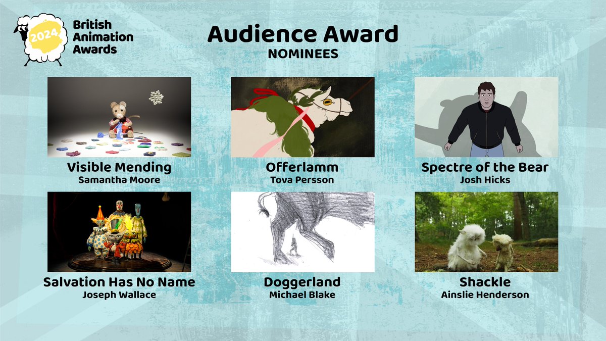 Thanks so much to everyone that joined the #BAA24 Audience Award screenings across the UK and voting for your favourite films!

We can now reveal the top six films as voted for by you!

Join us on Thursday 7th March when we reveal the winning film! 🐑