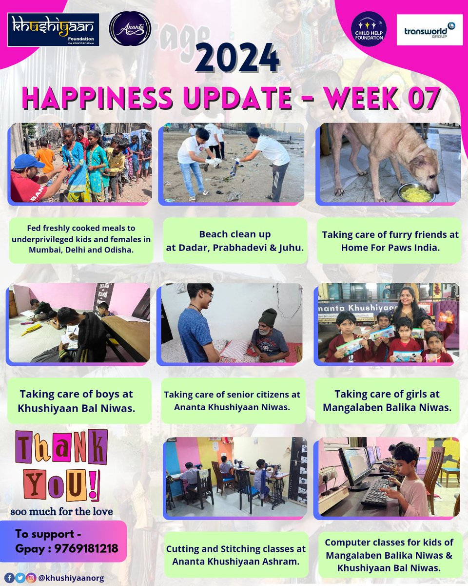 Week 07: Weekly Snapshot!✨📸 We're grateful to everyone for their constant love and support.❤️ #happinessupdate #weeklyupdate #weeklyhappiness #kindness #inspiration #positivity #motivation #gratitude #thankful #grateful #blessed