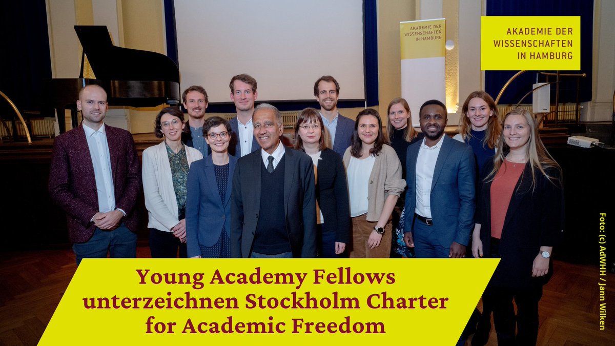 Unsere #YoungAcademyFellows setzen mit ihrer Unterschrift unter die #StockholmCharter for #AcademicFreedom ein deutliches Signal für die Freiheit der #Wissenschaft. Dazu zählt insbesondere die #Freiheit der #Lehre, #Forschung und #Wissensvermittlung.
awhamburg.de/aktuell/aktuel…