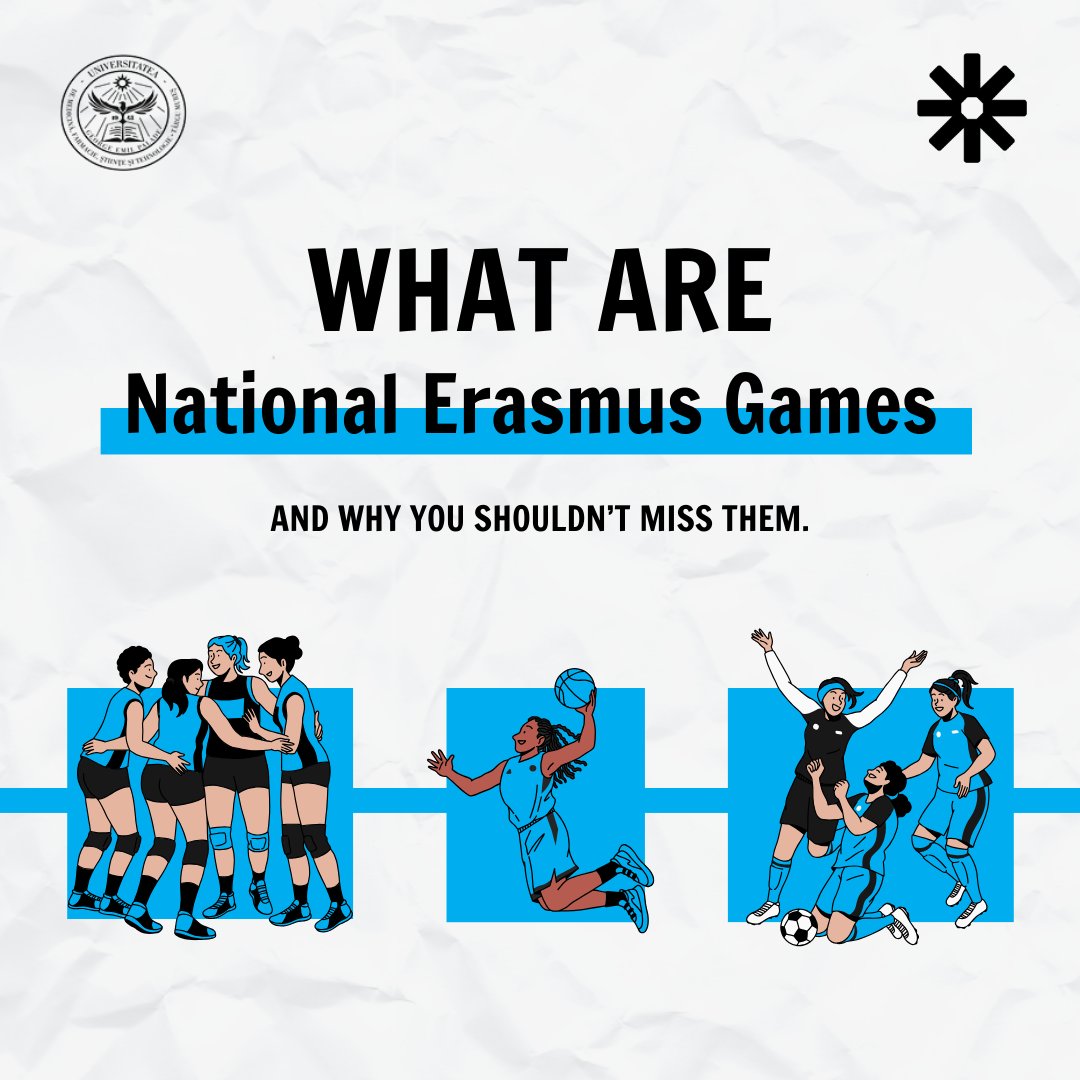 ESNRomania's tweet photo. 🏆 Are you ready to showcase your sports skills, bond with teammates, and compete internationally for a chance to head to Poland? Don't miss the chance to make history at #NEGromania2024! 💪

#ESNromania #THISisESN  #NationalErasmusGames #ERASMUSinROMANIA https://t.co/QrhNri4QSK
