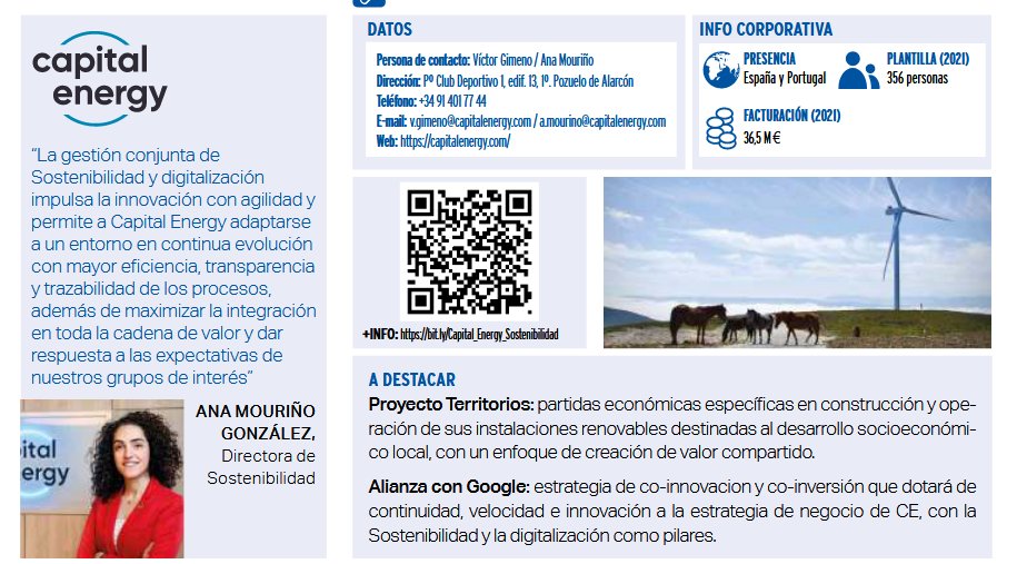 .<a href="/_CapitalEnergy_/">Capital Energy</a> se alía con <a href="/GoogleES/">Google España</a> para establecer una estrategia que dotará de continuidad, velocidad e #innovación a la estrategia de negocio, con la #Sostenibilidad y la #digitalización como pilares. En el #AnuarioCorresponsables2023 👉 bit.ly/3JJS7fa